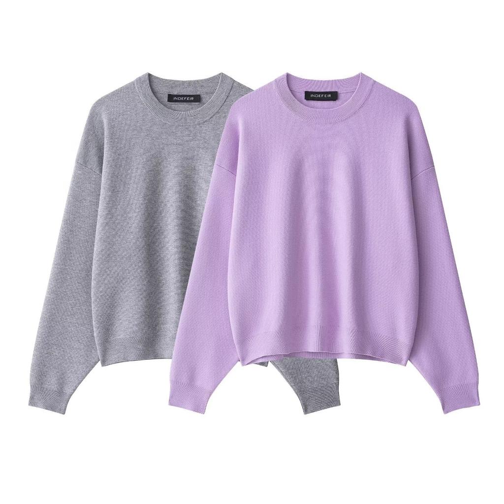 European and American style, new women's clothing, versatile fashion ribbed knitted sweater 9598/187/629