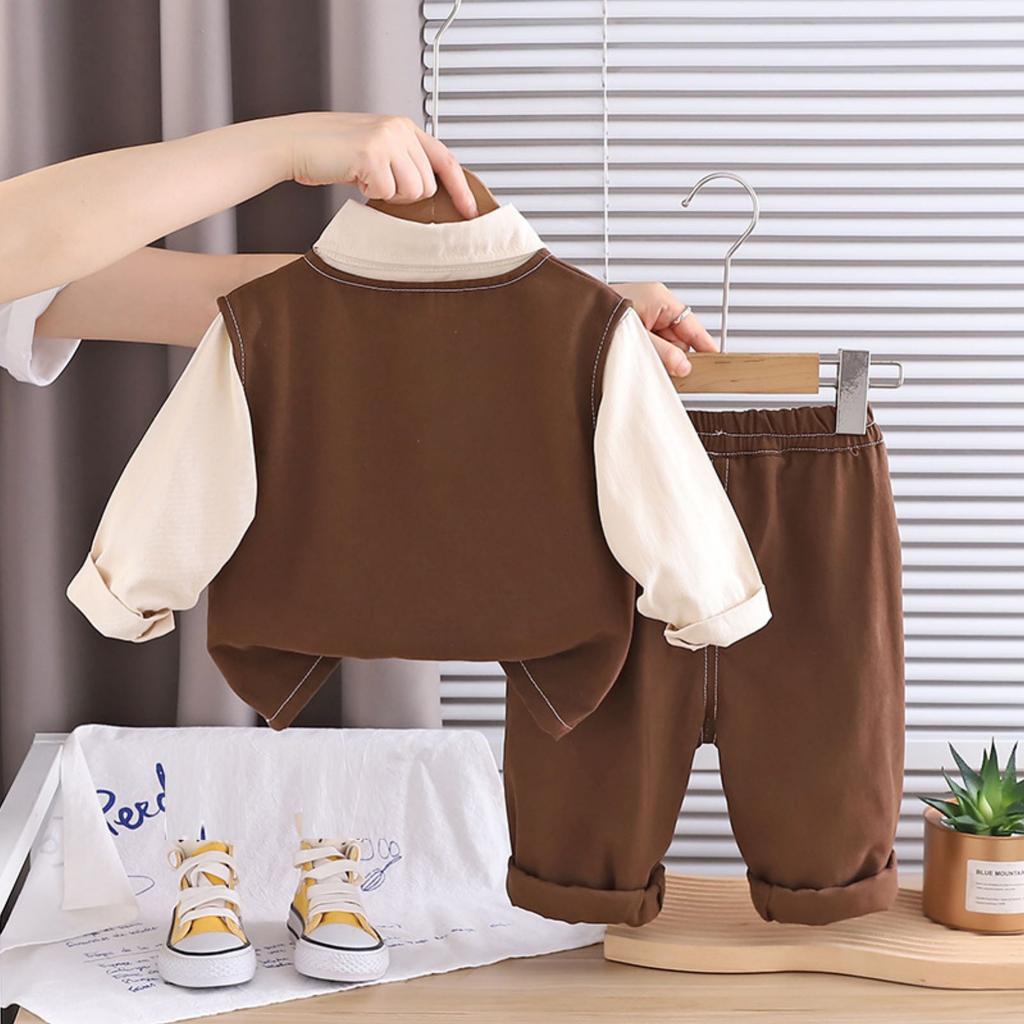 Kids Casual Long-Sleeve Set, Comfortable Daily Wear Outfits