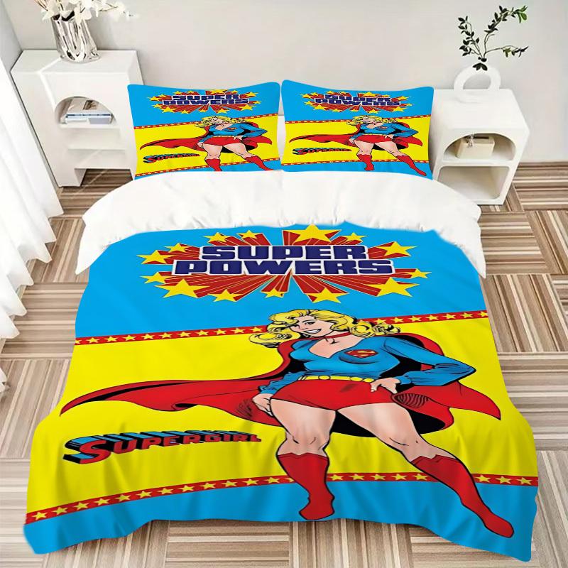 3pcs Super Powers Duvet Cover Set (1 Duvet Cover + 2 Pillowcases, No Core) - Comfortable, And Breathable Bedroom Decoration yy251104067