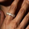 2x4mm Baguette & Marquise Cut Moissanite Ring   CopperFull Eternity Bands Engagement Wedding Ring for Women Jewelry