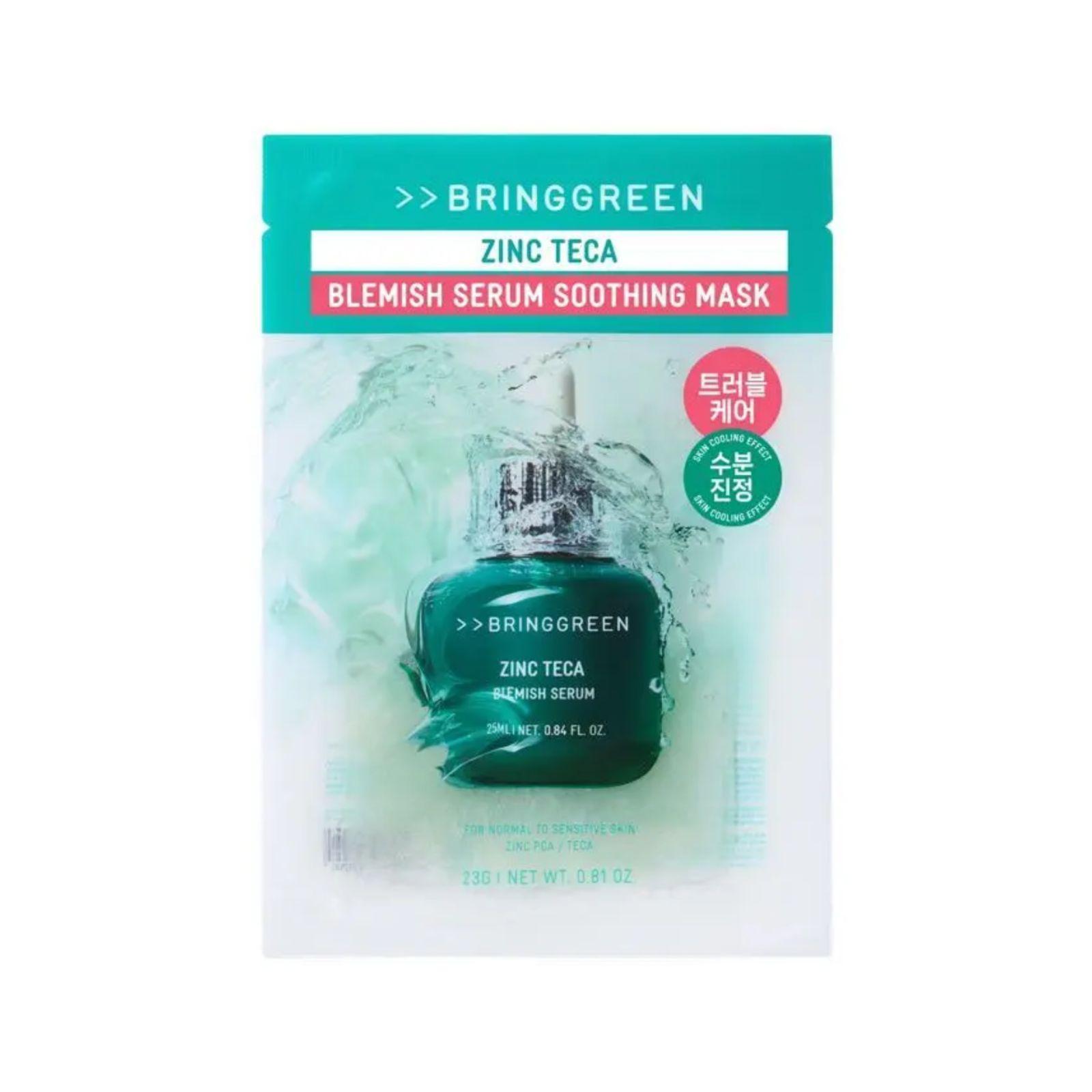 BRINGGREEN Zinc-Teca Trouble Serum Soothing Mask 23g 1SHEET