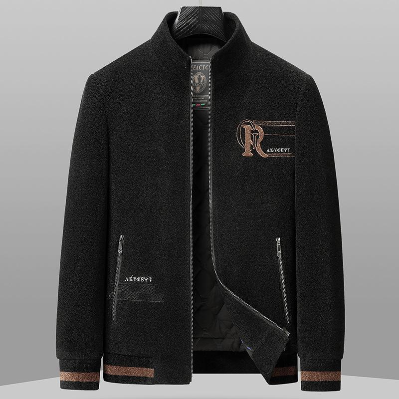 Autumn and Winter Cotton Thickened Men's Fashion Jacket Middle-aged Jacket