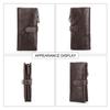 CONTACT'S Genuine Leather Men Long Wallet Phone Bag Zipper Coin Pocket Purse Male Clutch Wallet