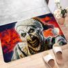 T-Terrifier 3 Clown d'Horreur Film Paillasson d'Entrée Lavable Antidérapant Tapis pour Salon Canapé Fauteuils Espace Cuisine Paillasson d'Accueil