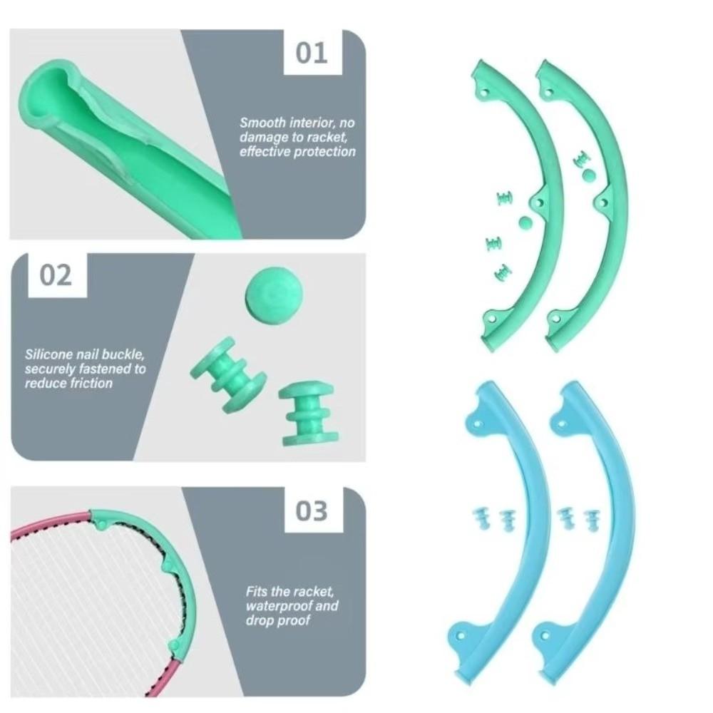 2Pcs Wear Resistant Badminton Racket Head Protection Badminton Protective Strips  Badminton Rackets