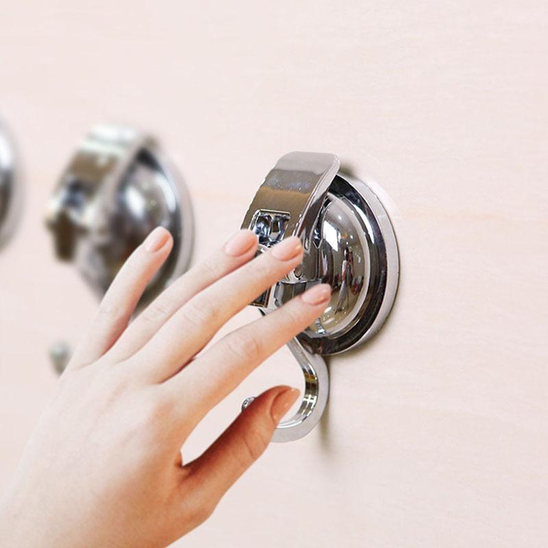 2-Pack Powerful Vacuum Suction Cup Hooks  Invisible Non-Trace Bathroom and Kitchen Wall Hooks with Strong Vacuum Suction Cups