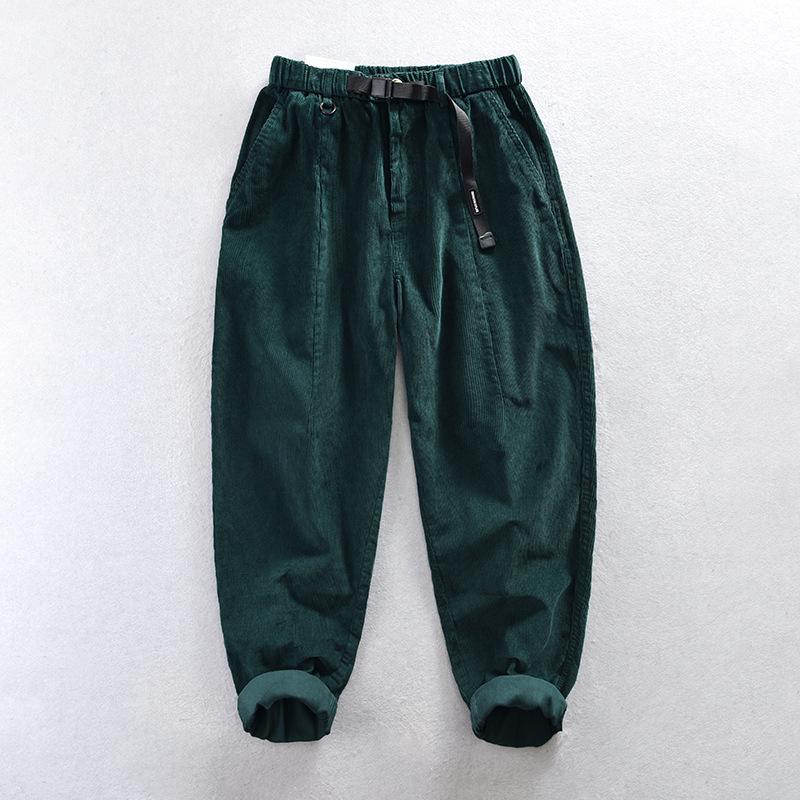 

Мужские вельветовые повседневные рабочие брюки M темно-зеленого