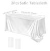 Rechteckiger Tischdecke Satin Tischdecke Helle Glatte Weiß Rosa Einfarbig Tischabdeckung Hochzeitsfeier Zubehör Tischdekorationen
