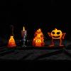 Halloween Skeleton Flameless Led Candle With Flickering Warm Light Perfect For Home Desktop Spooky Party Holiday Decoration