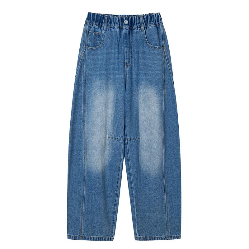 Fuluomi Girls  Spring Casual Loose Wide-Leg Jeans 150