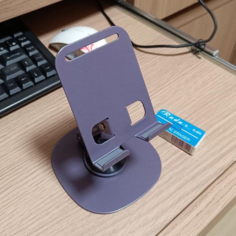 Rotatable Foldable Desktop Phone & Tablet Holder for Live Video