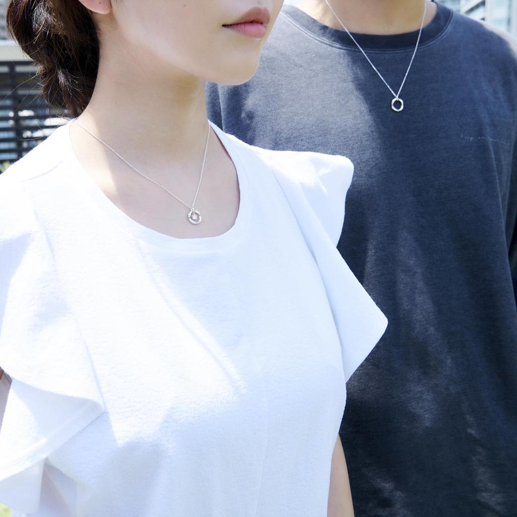 The Kiss Silver Pair 40cm X 50cm SPD1428CZ-SPD1429 Necklace