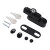 External Window Lock Catch Aluminum Alloy Anti Theft Flat Window Buckle Lock for Single Double Windows Black