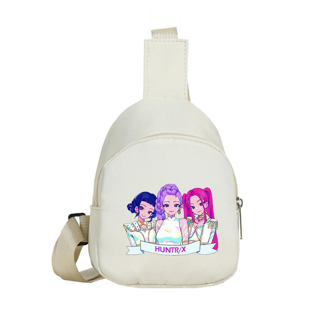 Cartoon Anime K-Pop Demon Hunters Printed Kawaii Chest Pack for Boy Girl Shoulder Bag Student Portable Crossbody Pouch Christmas Gift