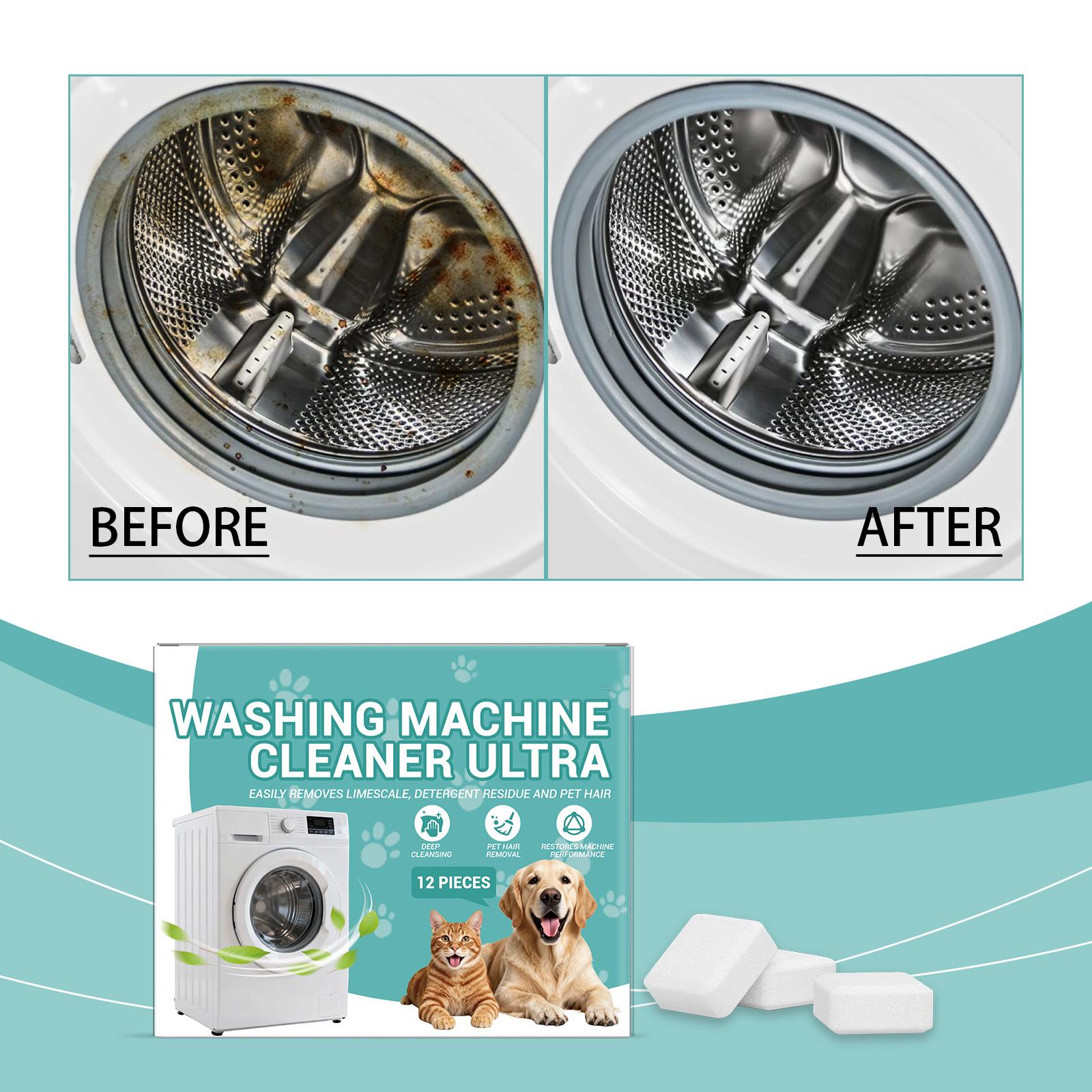 

Washing Machine Cleaning Sheet, Gentle Stain Removal And Descaling, Household Drum Washing Machine Cleaning And Protective Cleaning Sheet One Size білий