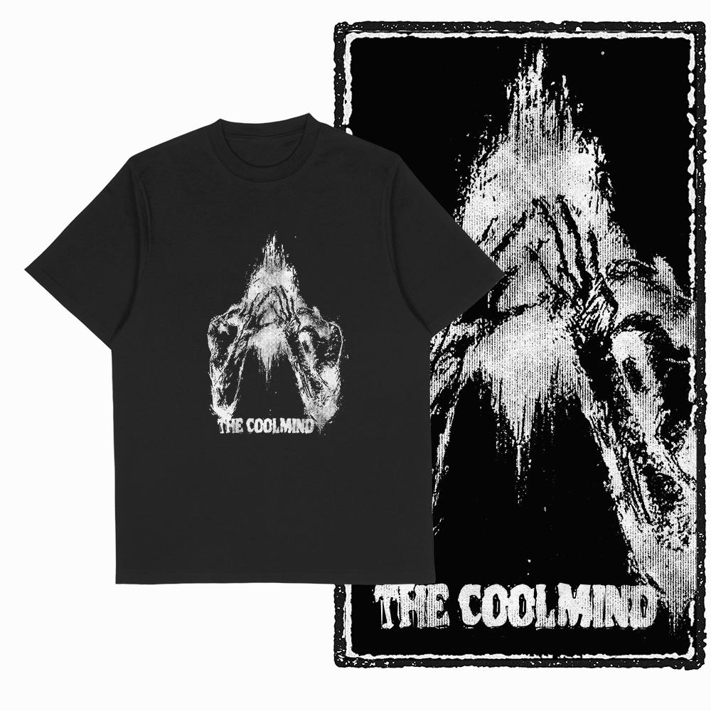 Summer Men's 100% Cotton Cool Printed Street Round Neck T-shirt Large Casual Outdoor Black Soft Loose Short Sleeve