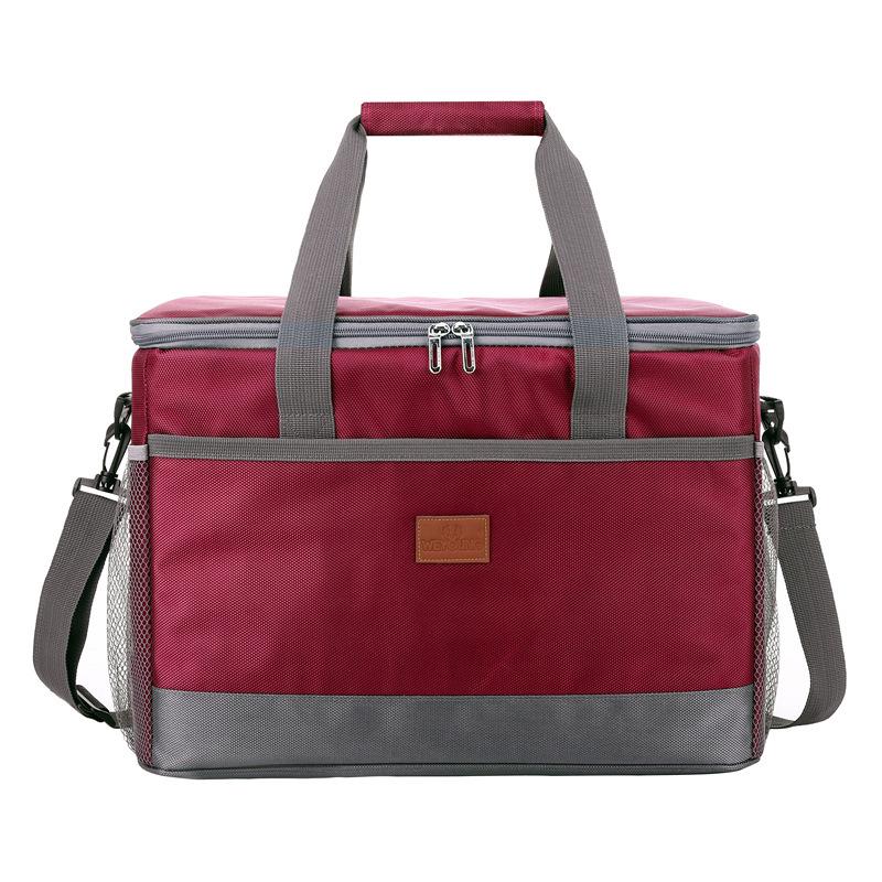 

Insulated Waterproof PEVA Picnic Shoulder Bag - Leak-proof Fresh-keeping Beer Ice Bag. 15L вино красного