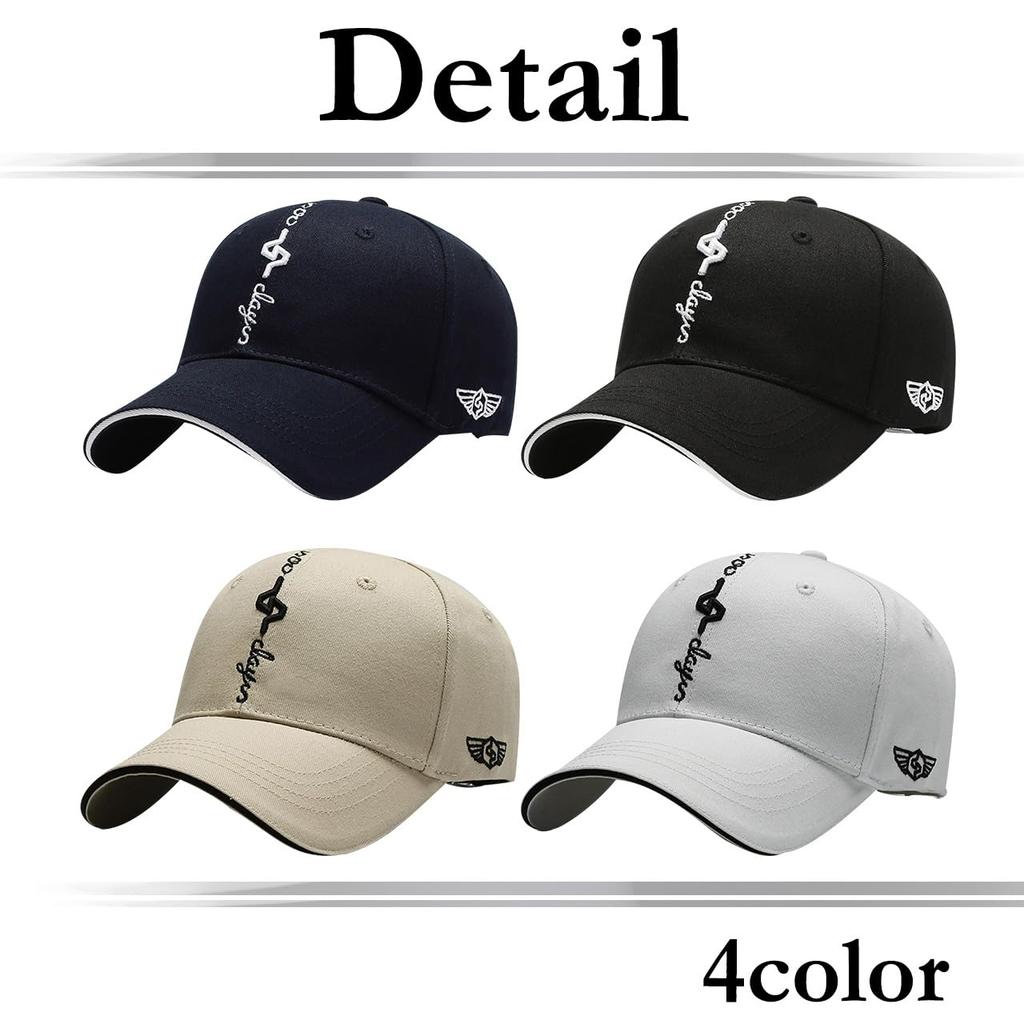 White Fang CA777 Baseball Cap with Logo Emblem and Stylish and Cool Design (White) Men's Brim,