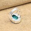 Blauer Topas Edelstein 925 Sterling Silber handgefertigter Schmuckring für Thanksgiving-Geschenk