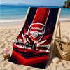 Arsenal Football Club Crest Printed Microfiber Beach Towel, Soft And Absorbent, Quick-Dry, Ideal for Summer Travel, Beach Essential, Swimming Pool