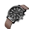 Relojes Hombre Megir 2160 Luxury Chronograph Quartz Watches Custom Logo Leather Men Wrist Watch