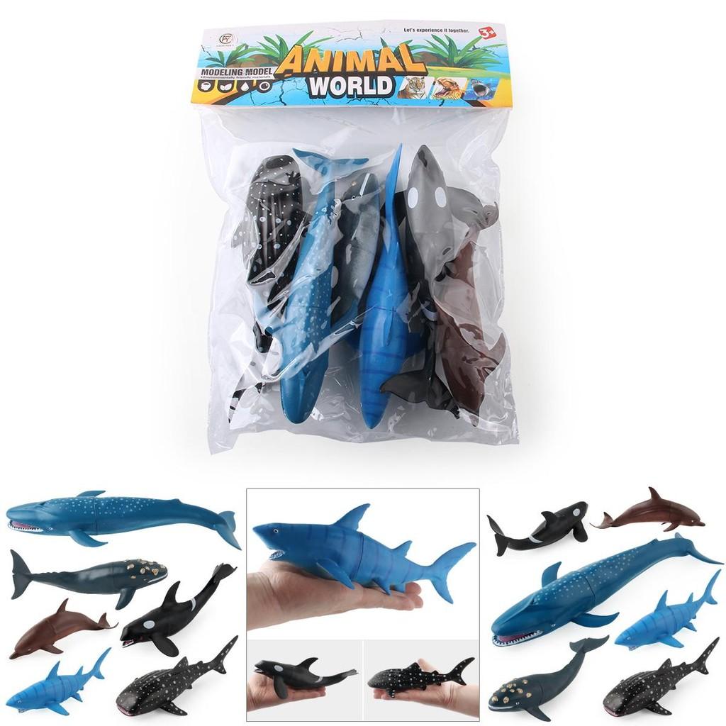 Childrens Marine Animal Model Set With Plastic Replicas For Educational Play