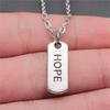 Strip Letter Initial Tags Pendant Antique Bronze Metal Men Collar Necklace New Arrival Gift