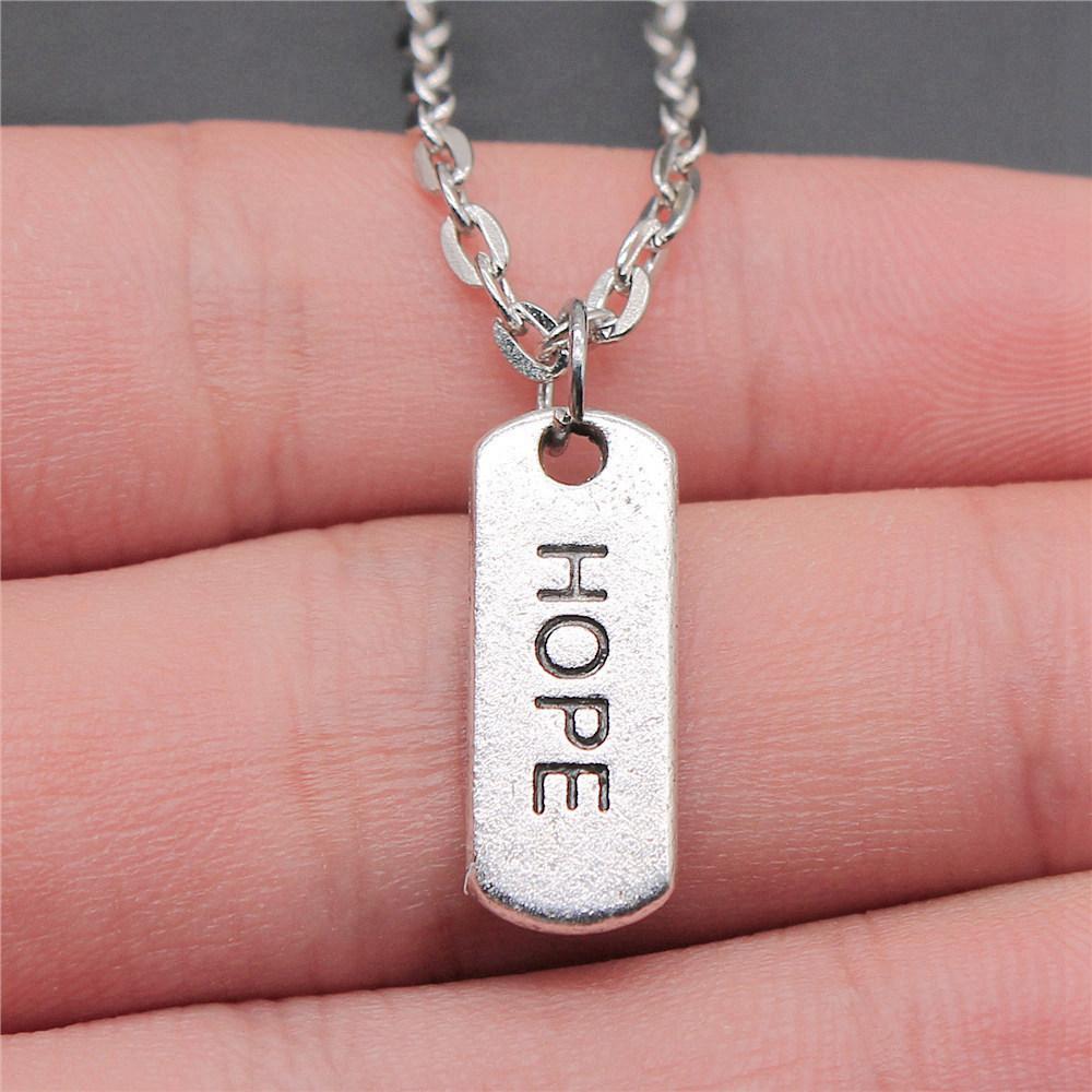 Strip Letter Initial Tags Pendant Antique Bronze Metal Men Collar Necklace New Arrival Gift