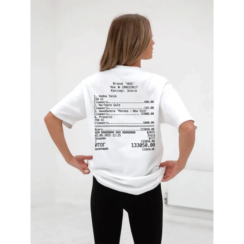 

European American Chic 100% Pure Cotton Short Sleeve T-shirt - Casual Summer Style Medium