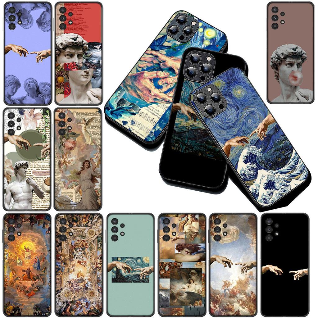 Cover for Motorola Moto G55 G45 G75 G85 G35 Edge 50 30 Fusion 40 NEO Ultra Pro Phone Case Fresco Michelangelo Creation of Adam