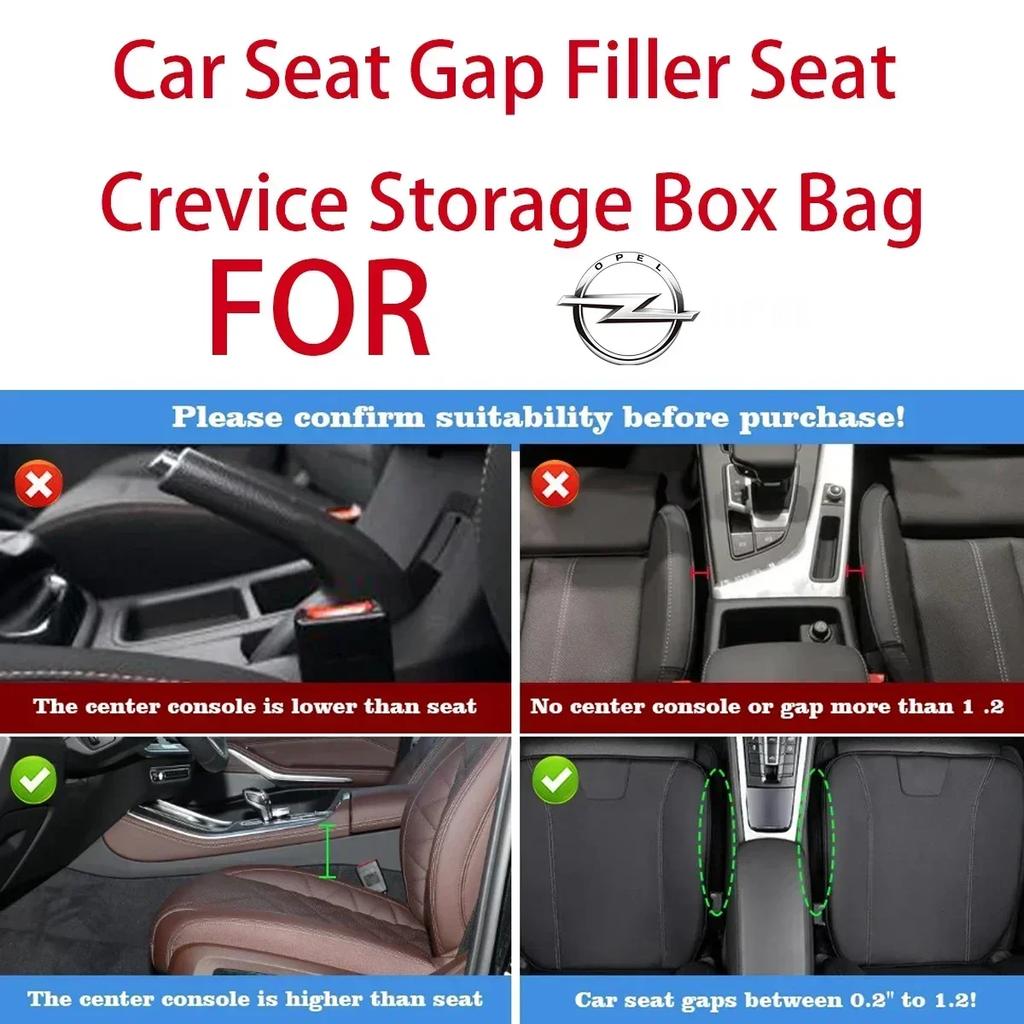 Car Seat Gap Filler Center Console Side Crevice Filler For Opel Corsa Astra Insignia Vectra Zafira Meriva Mokka Grandland Vivaro