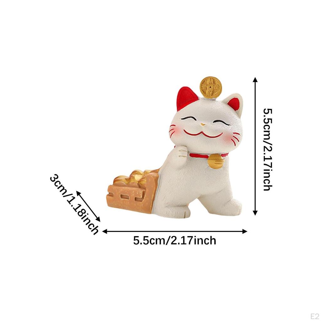 Lucky Cat Decoration, Cartoon Animal Sculpture for Party Gift and Entryway Display