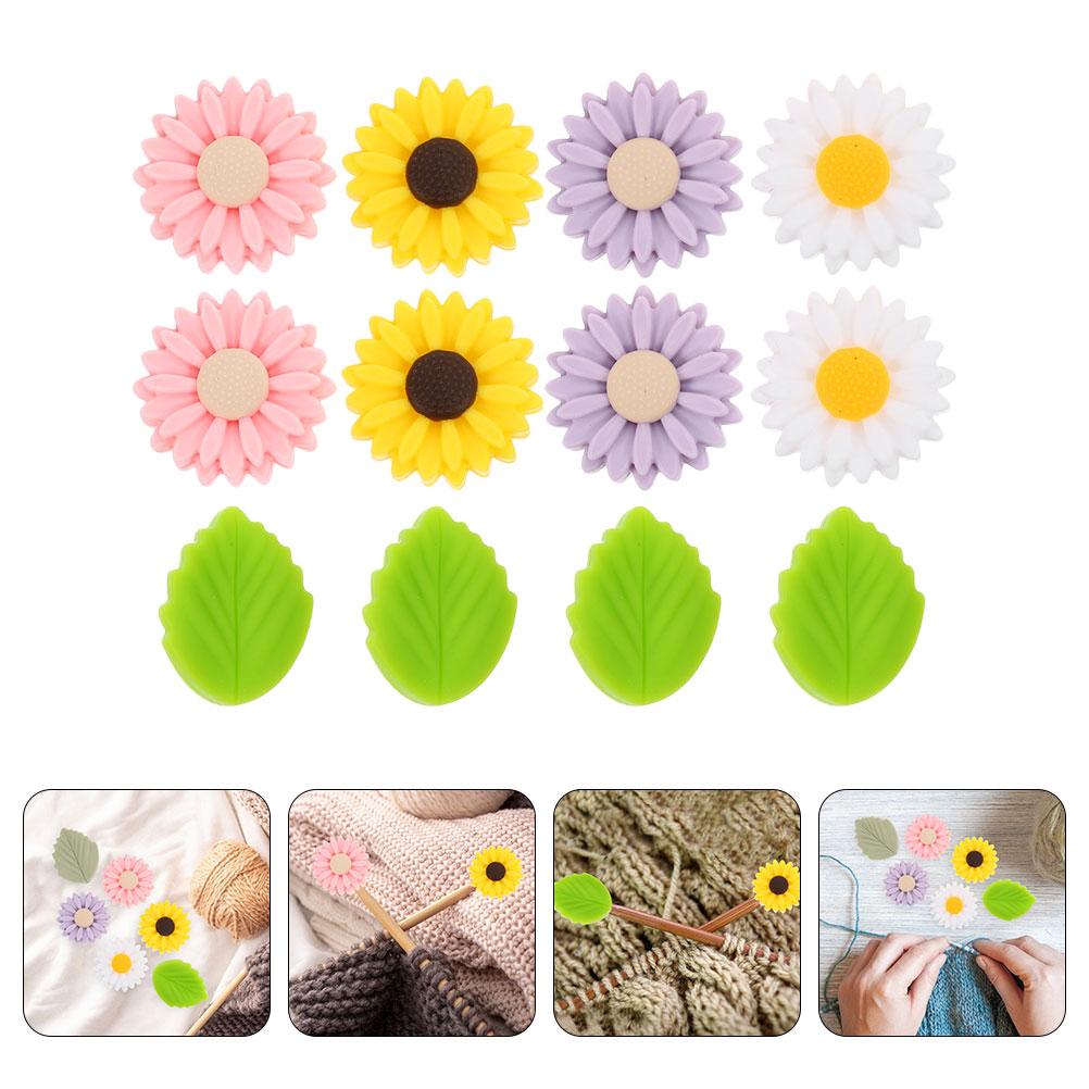 

12 Pcs Protectors Knitting Needle Stoppers Silicone Craft Tools Sewing Accessories Household Needle Point Covers 2.50X2.00X0.40CM