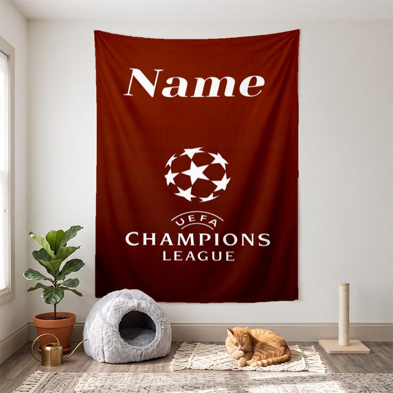 UEFA Champions (1) Customizable name decorative wall tapestry ideal choice for wall decor in bedrooms living rooms dorms and home