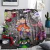 1PC Son Goku Patterned Flannel Blanket Suitable For All Seasons For Home Decor Warmth And Comfort Gifts Holiday Present