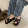 Ciabatte Casual da Donna con Suola Spessa e Fasce Incrociate, Moda Donna, Ciabatte da Esterno da Donna, Sandali da Donna
