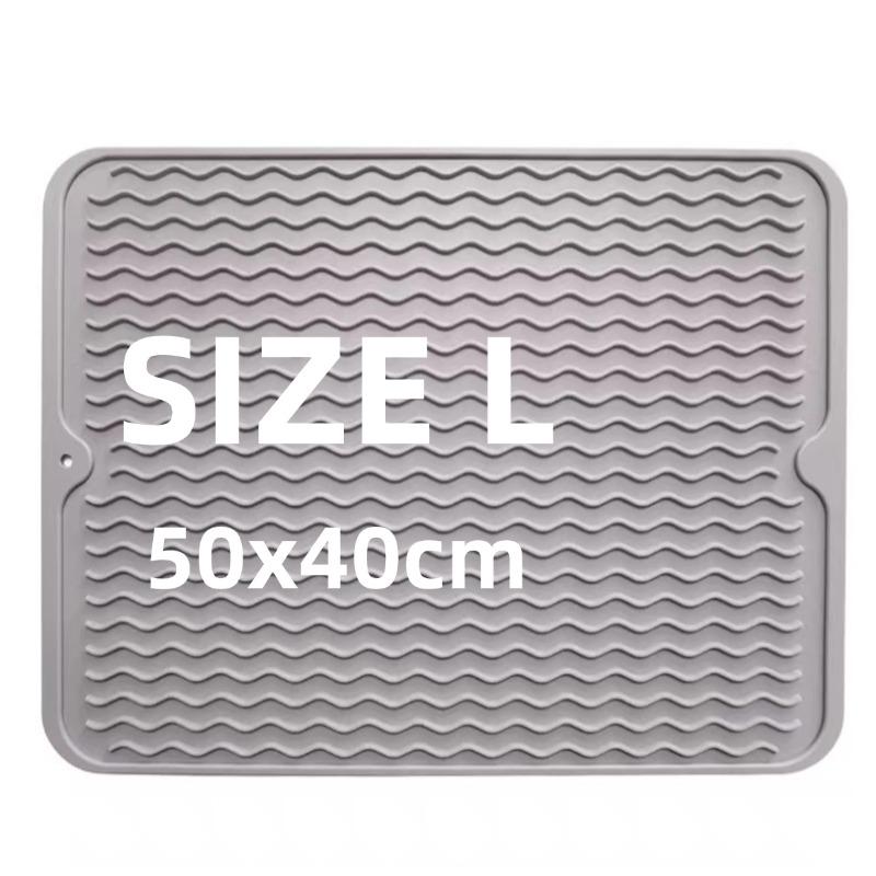 Silicone Dish Drying Mat Heat Resistant Trivet Drip Tray Large Cup Coasters Nonslip Pot Holder Counter top Kitchen Accessories
