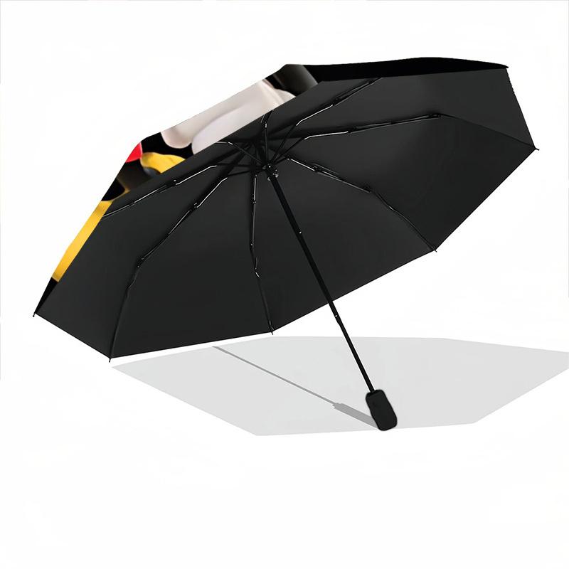 1pc Mickey Mouse Automatic Folding Umbrella - Portable Collapsible Design, 8-Rib Iron Frame yy251209106
