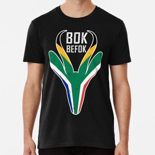 Bokbefok Springbok Face South Africa Flag Size S to 5XL Made in the USA T-Shirt S