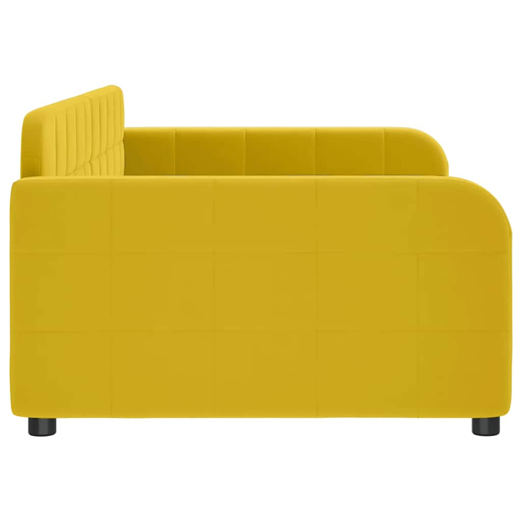 Daybed Yellow 90x200 Cm Velvet