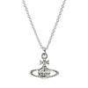 Einfarbiges Marken-Design Messing-Halskette Unisex-Halskette Silber 630203EG-02W386