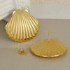 Real Gold Plated Ocean Animal Sea Star Conch Shell Metal Spiral Stainless Steel Ear Studs Earring For Women Men Jewelry Piercing
