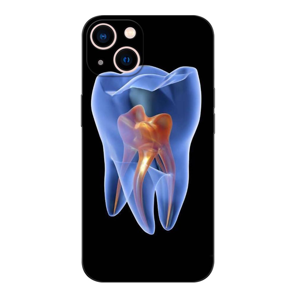 Black Tpu Case For Motorola Moto G52 G42 G60 4G G60S G71 G9 Play Plus Power One 5G Ace Dentist tooth pattern