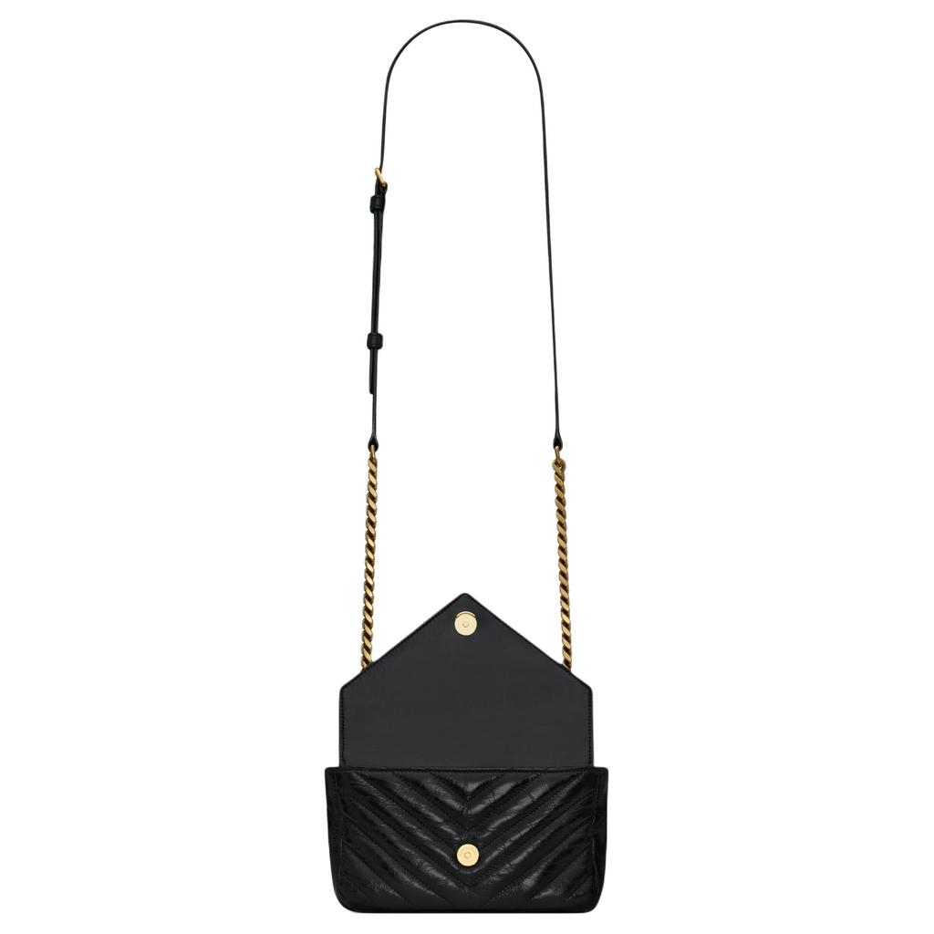 Saint Laurent College Mini Chain Bag Noir Women Bags Black 779430-DZH07-1000