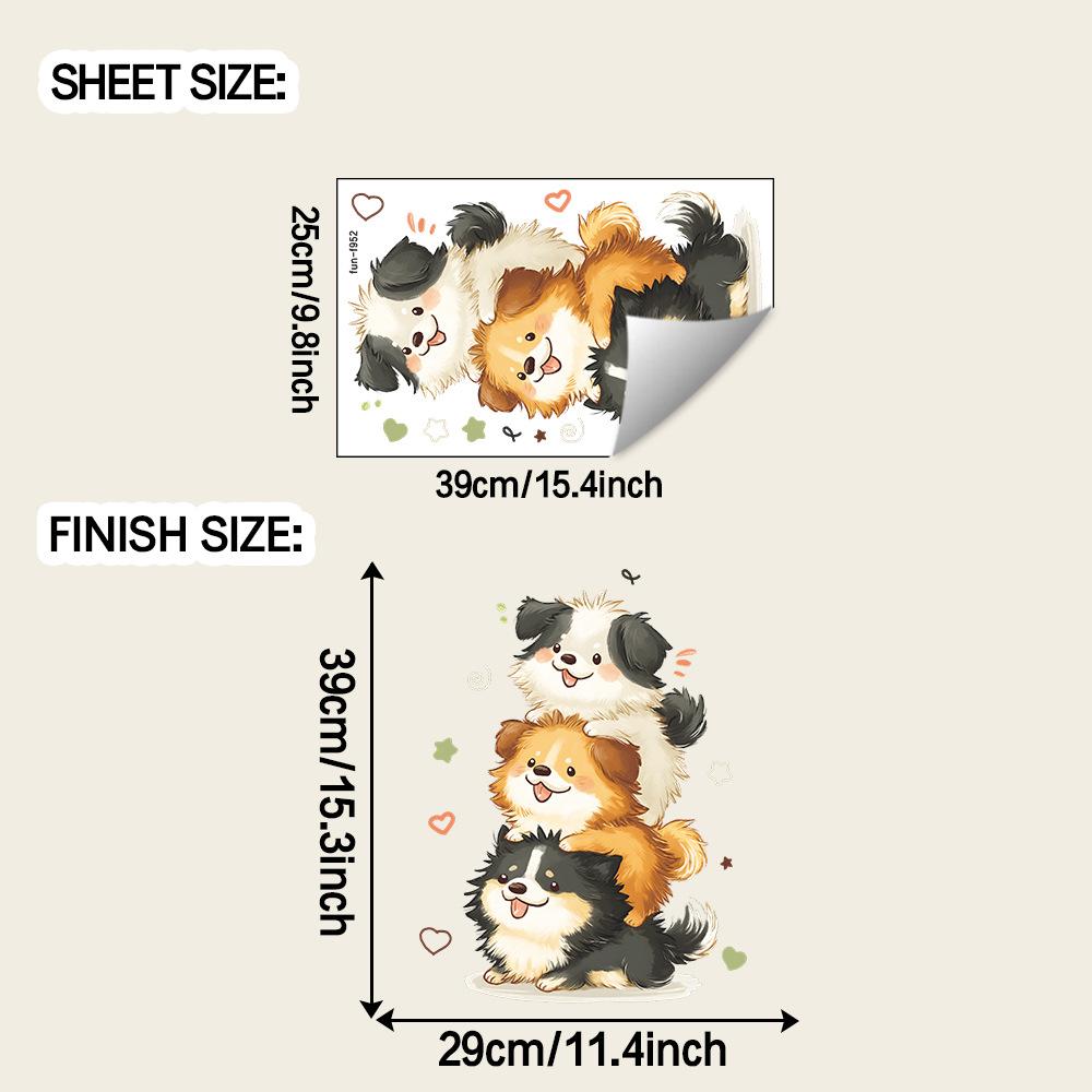 

Cartoon Cute Jenga Dog Children s Bedroom and Living Room Decoration and Beautification Wall Stickers for Export Wholesale