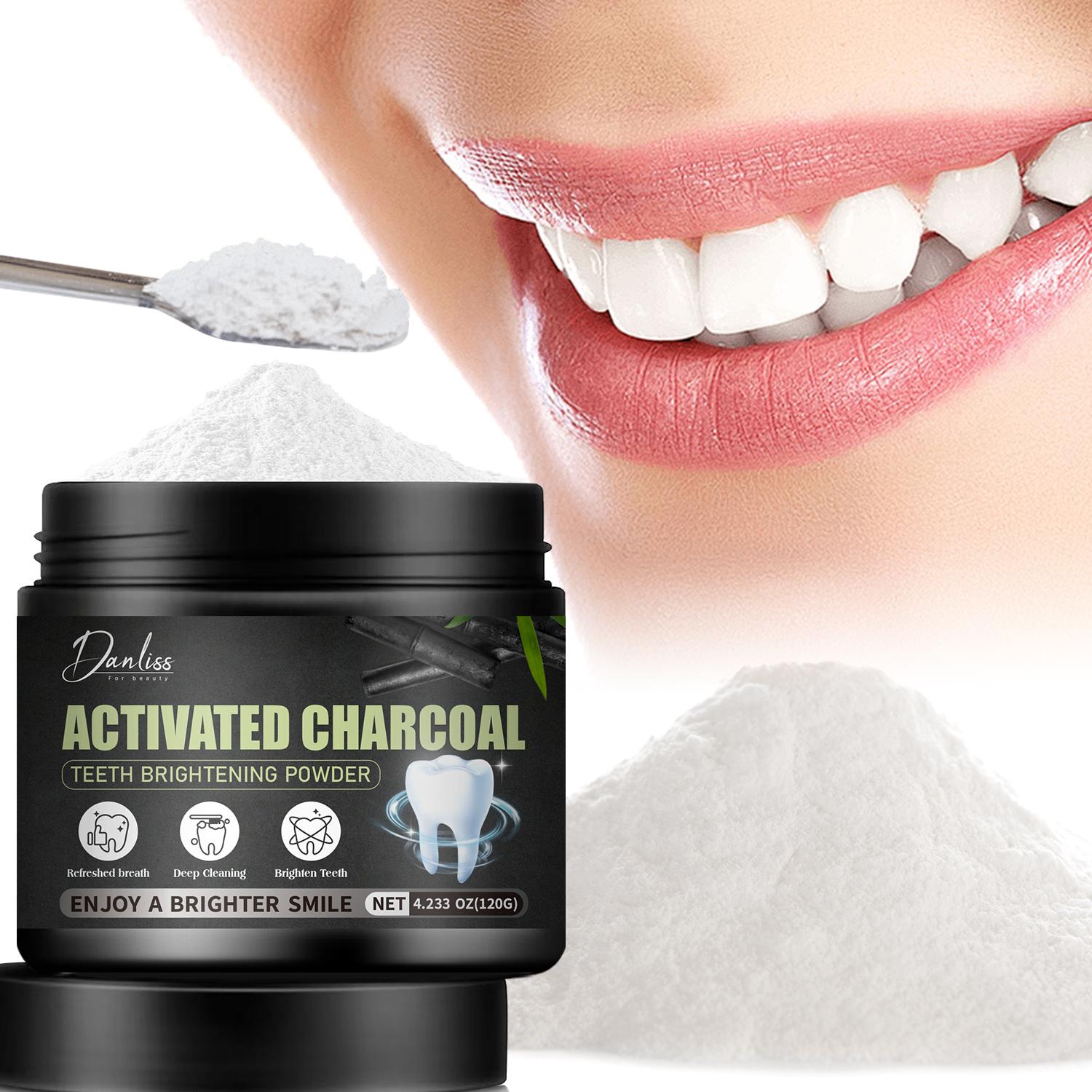

Activated Charcoal Teeth Brightening Powder-Clean teeth and freshen breath-Suitable For All Teeth Types, 120g