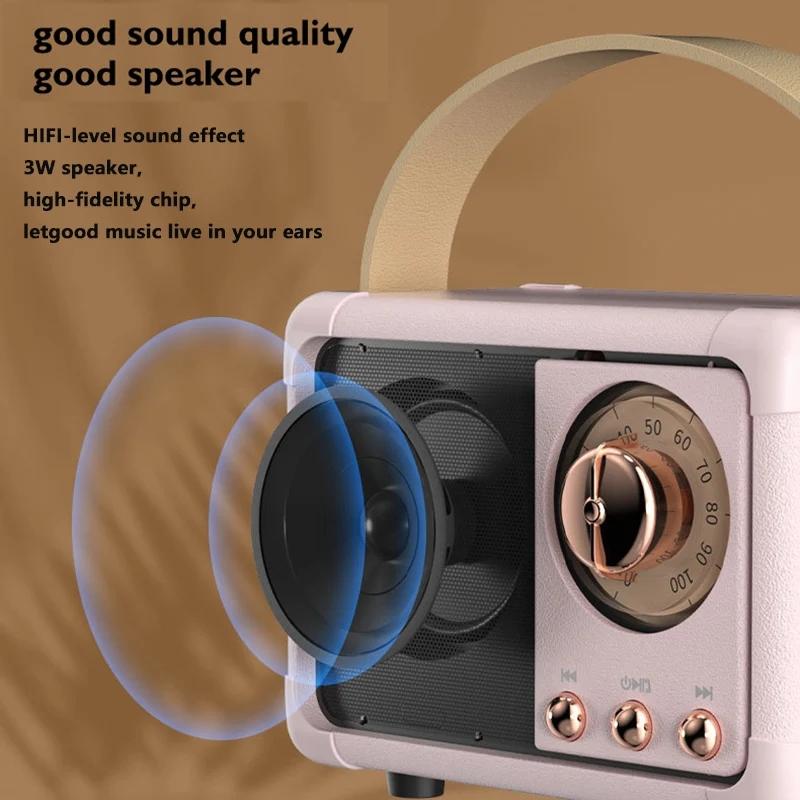 Mini Retro Bluetooth-compatible Speaker HM11 Classical Music Player Sound Stereo Decoration Mini Speakers Travel Music Player