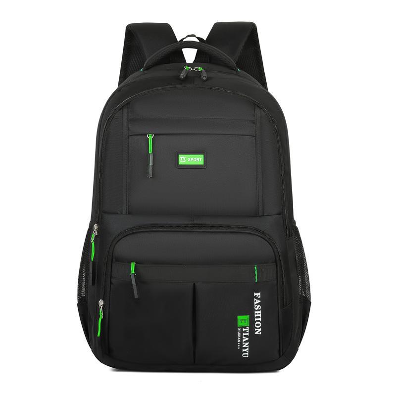 New black backpack men's large-capacity new business travel waterproof computer bag travel backpack student schoolbag