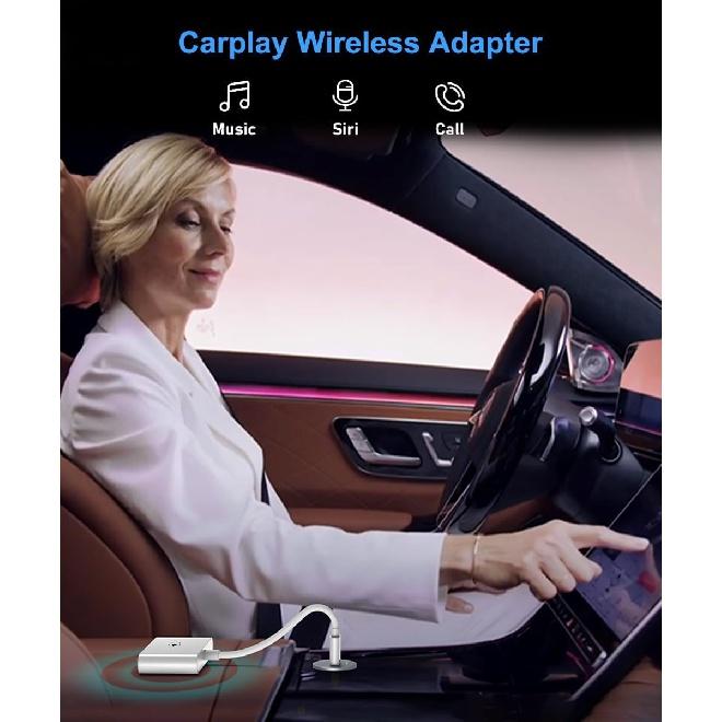 Wireless CarPlay Adapter for iPhone - Converts Wired to Wireless CarPlay, Plug &amp; Play, Easy Installation - Compatible with BMW, Lexus, Ford,