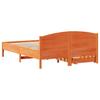 Vidaxl Bed Without Mattress, Waxed Brown, 140X200 Cm, Pine Wood